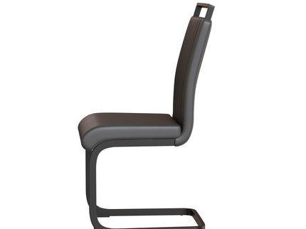 Modern Dining Chairs With High Back Upholstered Design Metal Legs