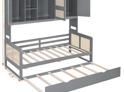 Daybed And All In One Cabinet And Shelf