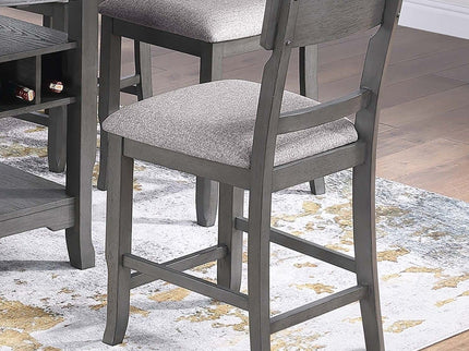 Contemporary Counter Height Dining Set With Built In Lazy Susan