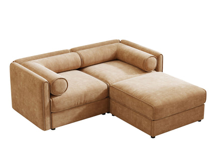 Contemporary Elegant Sofa With Storage And Ottoman