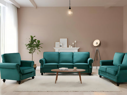 Upholstered Accent Armchair With Turned Legs For Living Room