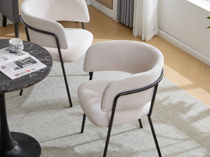 Modern Upholstered Arm Dining Chair Set
