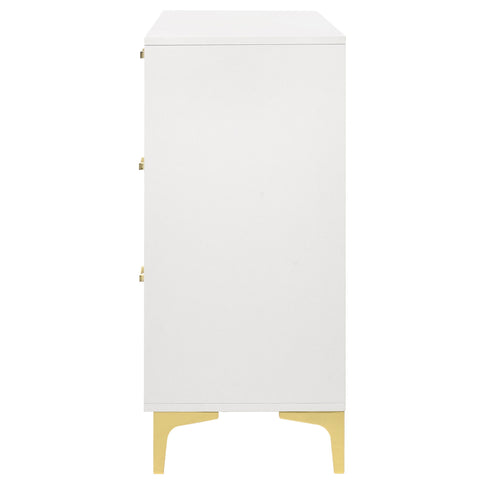 Karena - Rectangular 6 Drawer Dresser - White