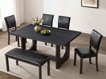 Dining Table Set, Rectangular Kitchen Table With Upholstered Chairs