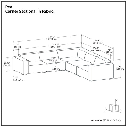 Rex - Handcrafted Sectional Sofa