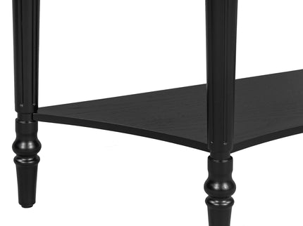 Half Moon Console Table With Drawer & Shelf