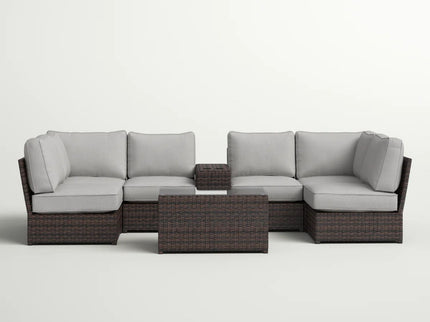 Stylish Modular Wicker Patio Seating Group