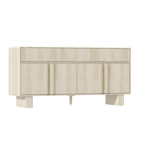 Sideboard Buffet Cabinet With 3 Drawers And 4 Doors For Dining Room