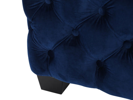 Modern Glam Ottoman With Upholstery And Button Tufted Design