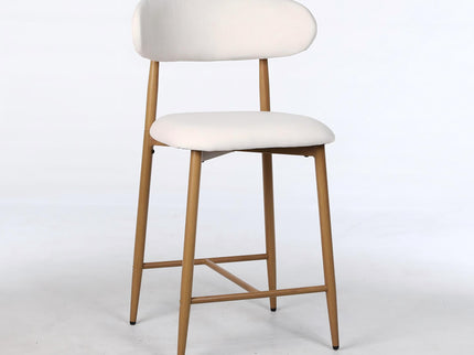 Upholstered Counter Height Bar Stools For Kitchen Island (Set of 2) - Beige