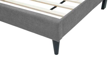 Bed With Channel Tufted Adjustable Headboard