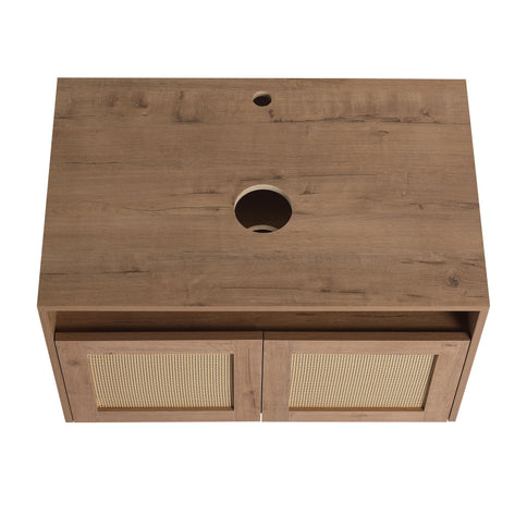 Bathroom Vanity & Art Sink And Storage Rack, Float Mounting Design