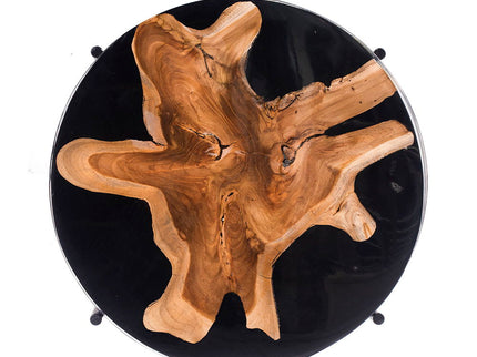 Side Table - Black / Brown
