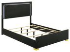 Black / 5 Pc. Bed, Nightstand, Chest, Dresser, Mirror / Full