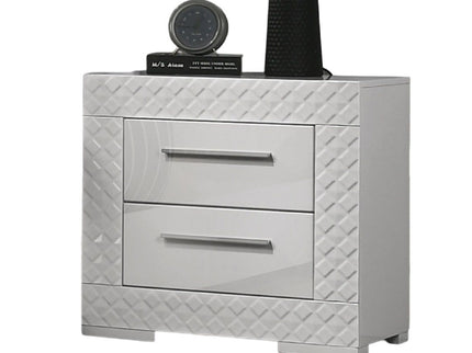 Nightstand With Bar Handle - White