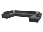 Dark Gray / 2 Pc. 6 Seater Sectional, Ottoman