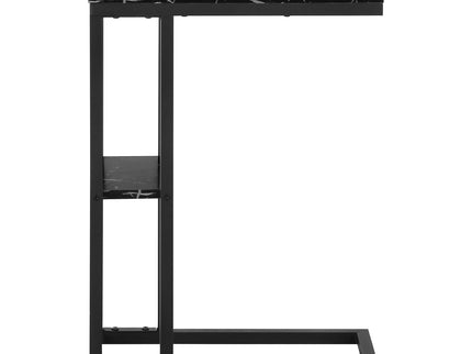 Accent Table, C - Shaped, Marble Look Contemporary & Modern Convenient Design