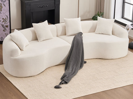4 Seater Sofa With Fabric, 30D, 60 Hardness Full Sponge, 4 Pillow For Living Room, Home Furniture Sleeper Sectional Sofa For Apartment