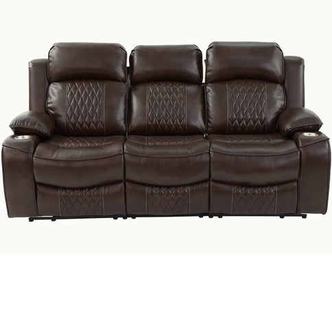 Power Motion Living Room Set With USB Port, Adjustable Headrest, Cup Holder