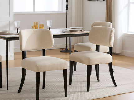 Kitchen Dining Chairs (Set of 2) - Cream