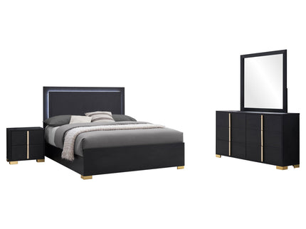 Jeremiah - 4 Piece Bedroom Set With LED Headboard
