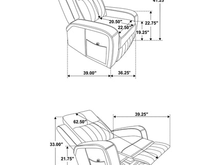 Mckinley - Upholstered Power Lift Recliner Chair With Remote Control - Gray