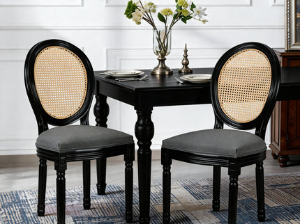 French Country Dining Chairs With Round Back (Set of 2)