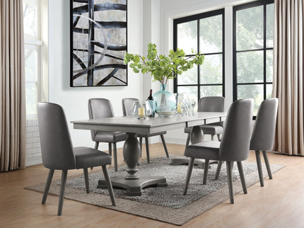 Waylon - 7 Pieces Dining Room Set - Gray / Oak