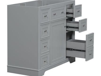 Modern Bathroom Vanity Base Only With 1 Cabinet And 6 Drawers
