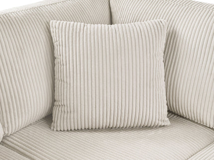 Oversized Sectional U-Shaped Sofa With Chaise Lounge And Three Soft Throw Pillows