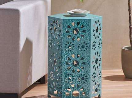 Galore - Side Table With Sunburst Cut Out Design