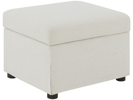 Merced - Upholstered Hydraulic Lift Top Storage Ottoman - Beige