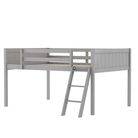 Low Loft Bed With Adjustable Ladder