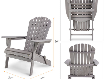 Lounge Patio Chair For Garden Outdoor Wooden Folding Adirondack Chair (Set of 2) Solid Cedar Wood Lounge Patio Chair For Garden