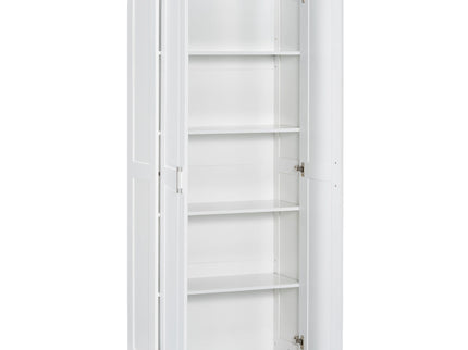 Storage Cabinet With Adjustable Shelves, 2 Doors, Rectangle Design For Bathroom