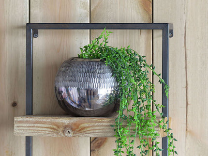 Wall Shelf With Two Shelves - Black Brown