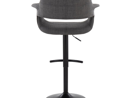 Vintage Flair - Mid Century Modern Adjustable Barstool With Swivel & Rounded T Footrest (Set of 2)