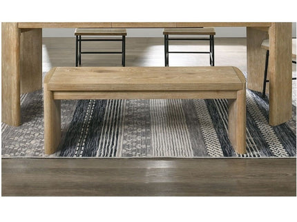 Upholstered Bench For Dining Room - Oak