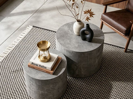 Modern Round Nesting Coffee Table (Set of 2)