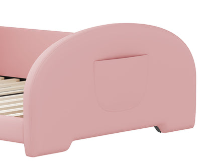 Upholstered Rabbit-Shape Princess Bed With Headboard And Footboard
