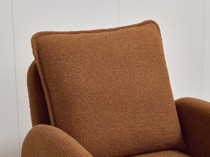 Modern Sherpa Upholstered Accent Chair, Comfortable Living Room Armchair, Lounge Chair For Bedroom, And Office