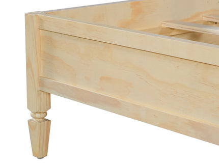 Classic Platform Bed Frame With Panel Headboard