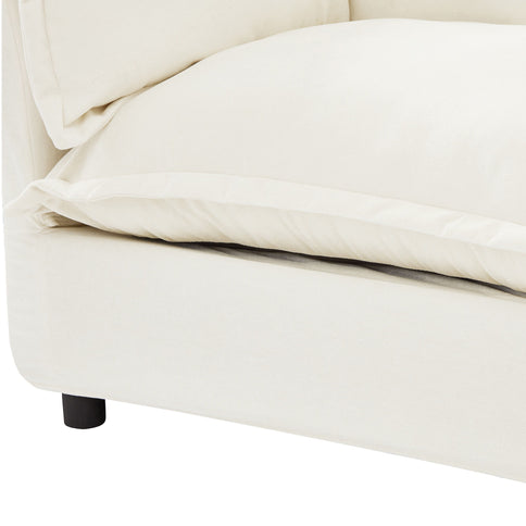 Modern Armchair Sofa With Movable Ottoman