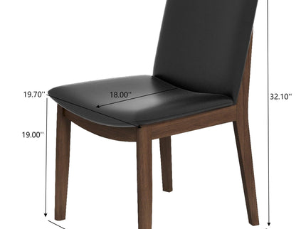 Laura - Mid-Century Modern Solid Wood Dining Chair (Set of 2)