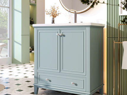 Modern Bathroom Vanity With Sink Combo, Multi Functional Cabinet With Doors And Drawer
