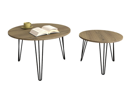 Round Nesting Coffee Table For Living Room (Set of 2)