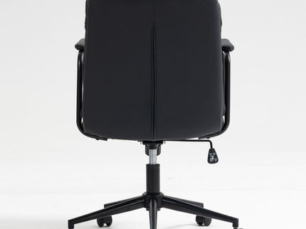 Office Chair, Mid Back Home Office Desk Task Chair With Wheels And Arms Ergonomic Computer Rolling Swivel Chair With Padded Armrest
