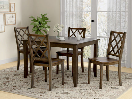 5 Piece Dining Table Set - Brown