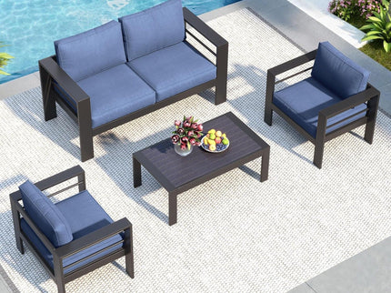 Outdoor Patio Set, All-Weather, Thick Cushions