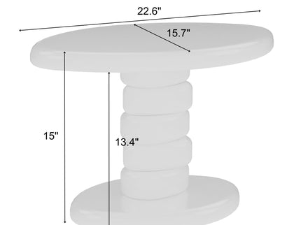Stacked Cobblestone End Table